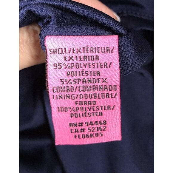 NWT Betsey Johnson Faux Wrap Dress Womens 4 Navy Blue Midi Formal Cocktail Party - Picture 5 of 10